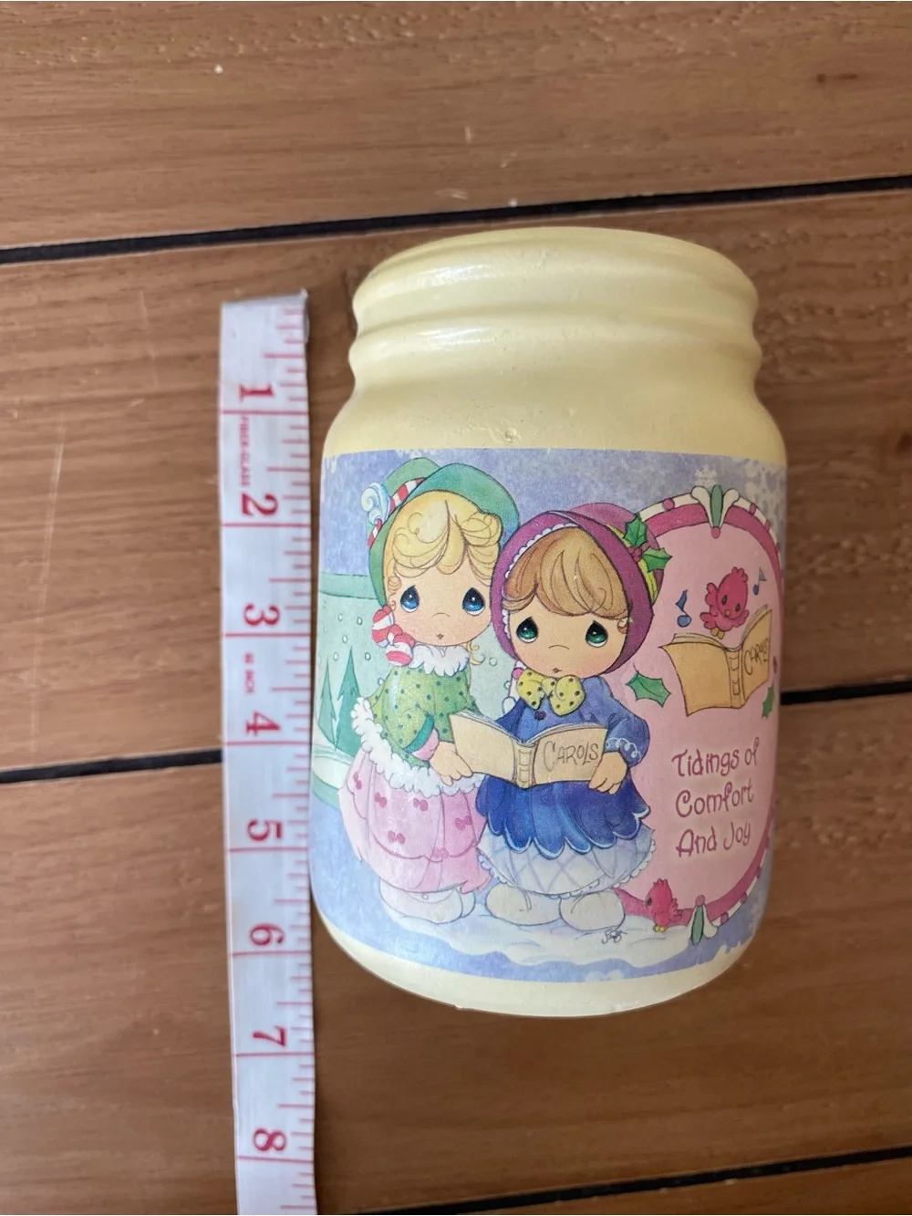 Vintage Precious Moments Christmas Ceramic Utensil Holder Crock 2001